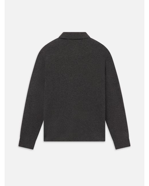 FRAME Black Boiled Wool Shirt Sweater for men
