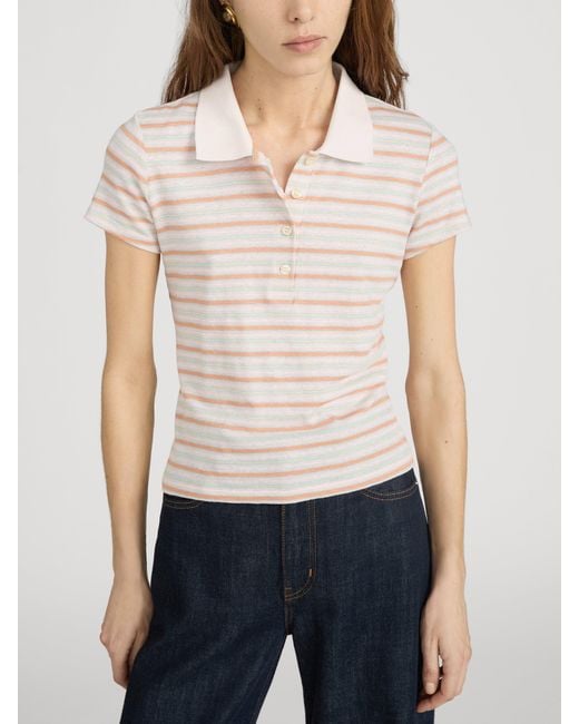 FRAME Natural The Stripe Polo