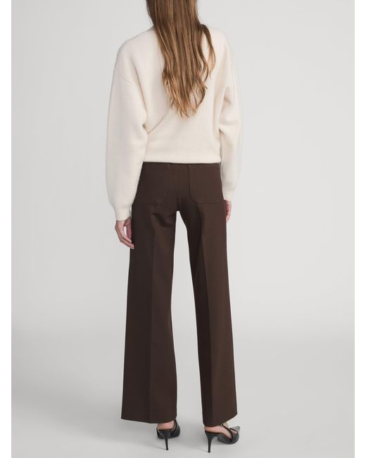FRAME Brown The Slim Palazzo Trouser