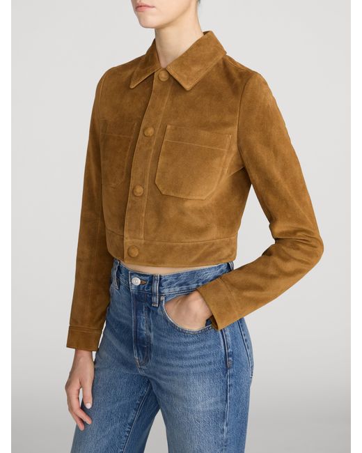 FRAME Brown The Suede Small Jacket