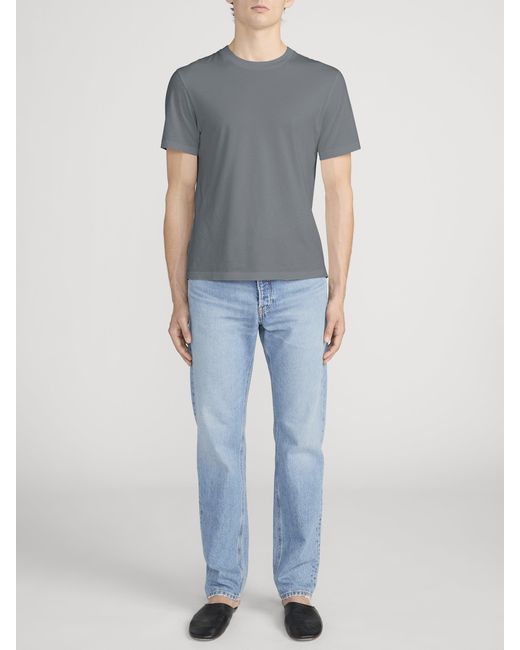 FRAME Gray Light Cotton Tee for men