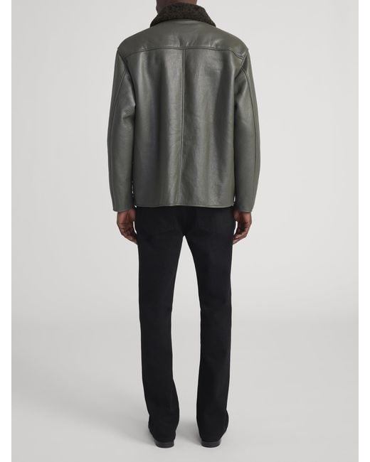 FRAME Green Shearling Jacket for men