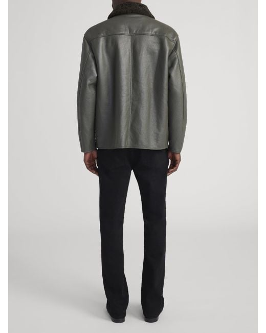 FRAME Green Shearling Jacket for men