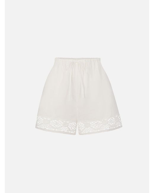 FRAME White The Heirloom Lace Short