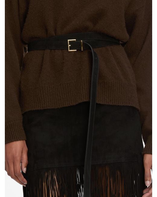FRAME Black The Double Wrap Belt