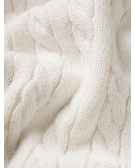 FRAME White Cable Sweater for men