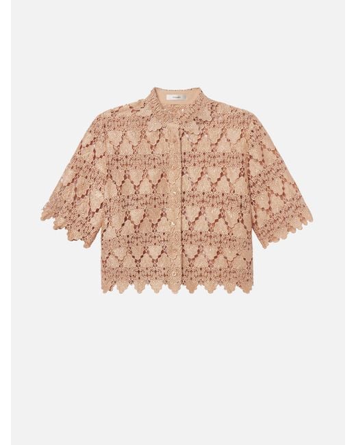 FRAME White The Lace Button Up Shirt