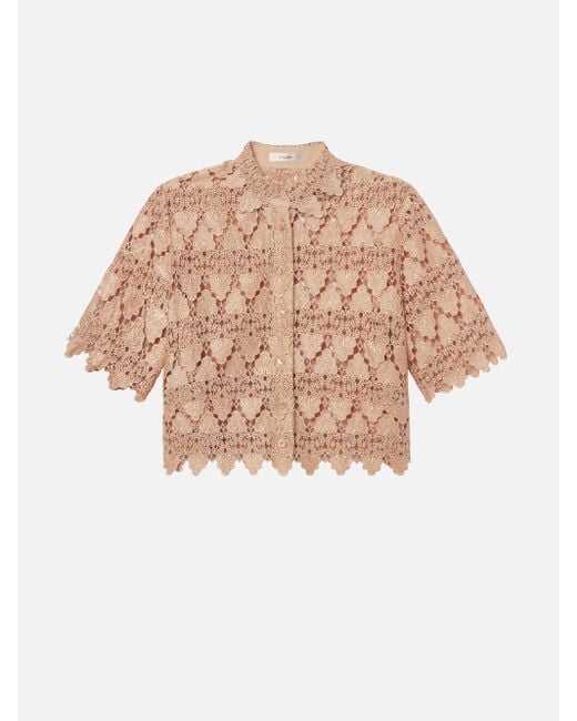 FRAME White The Lace Button Up Shirt