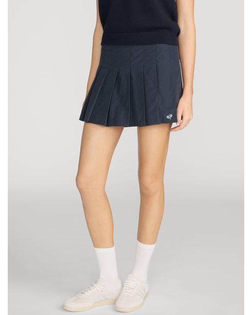 FRAME Blue The Tennis Pleated Skirt