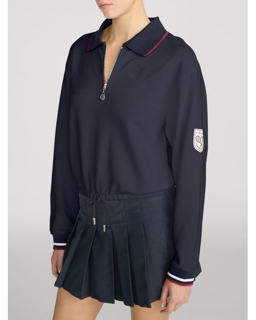 FRAME Blue The Tennis Quarter Zip