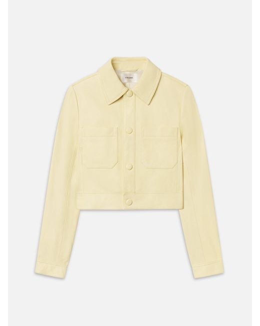FRAME Yellow The Small Leather Jacket