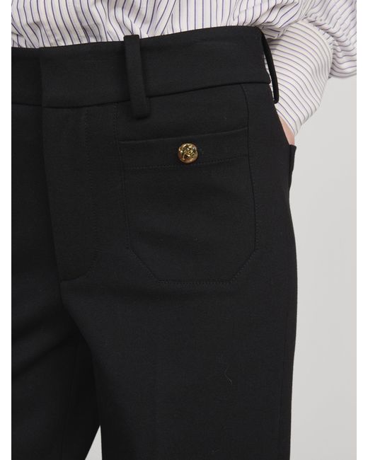 FRAME Black The Slim Palazzo Trouser