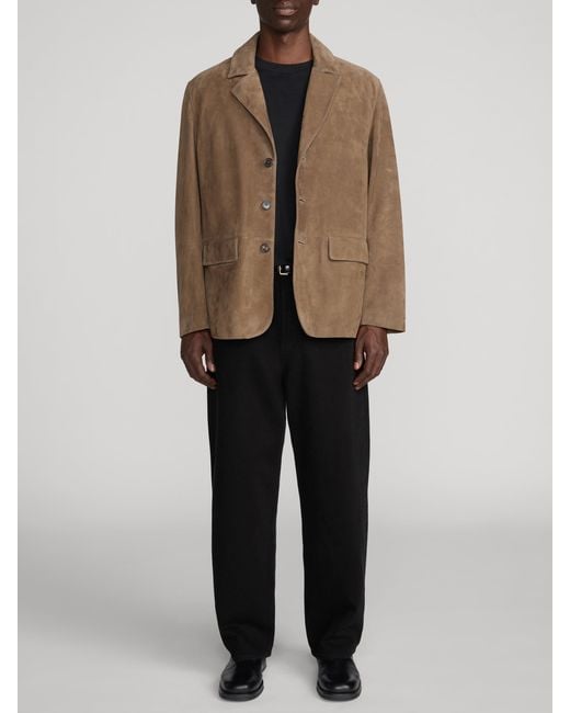 FRAME Brown Suede Blazer for men