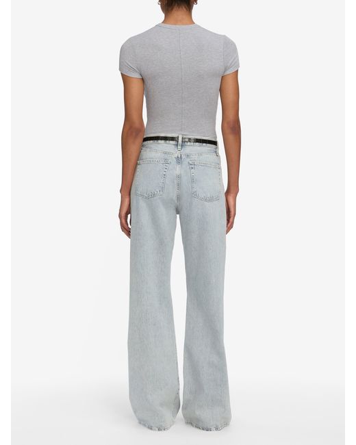 FRAME Gray The Rib Baby Tee