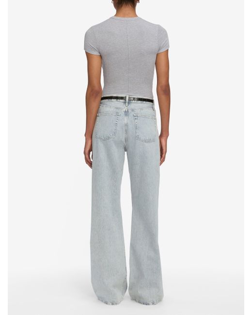 FRAME Gray The Rib Baby Tee