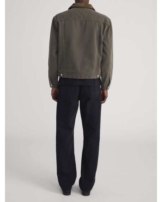 FRAME Green Canvas Trucker Jacket