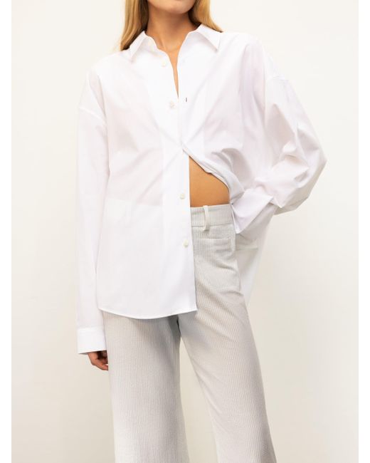 FRAME White The Seersucker Modernist Trouser