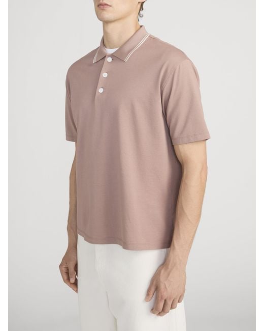 FRAME Pink Light Pique Polo
