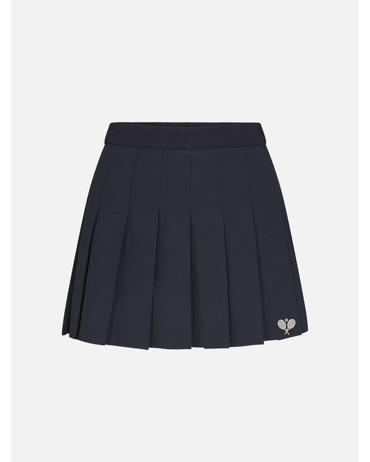 FRAME Blue The Tennis Pleated Skirt