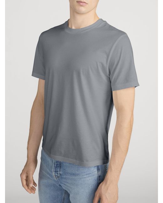 FRAME Gray Light Cotton Tee for men
