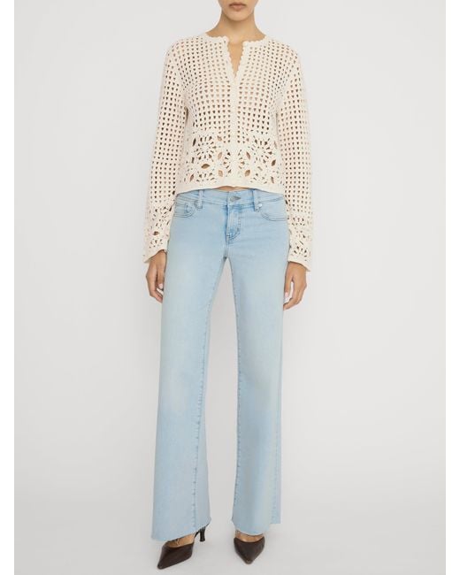 FRAME Blue Low Rise Le Slim Palazzo
