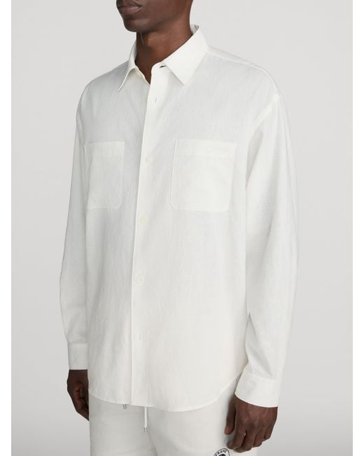 FRAME White Linen Blend Shirt for men