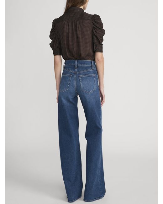 FRAME Blue Le Slim Palazzo Long