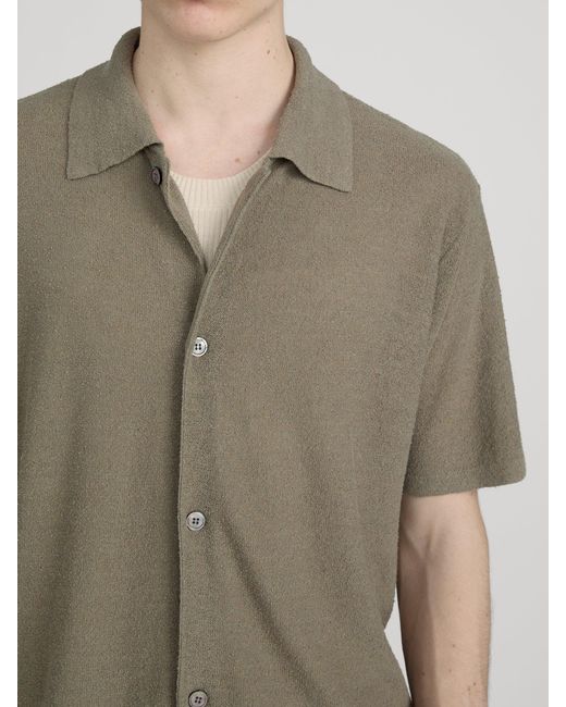 FRAME Gray Light Cotton Silk Cardigan for men