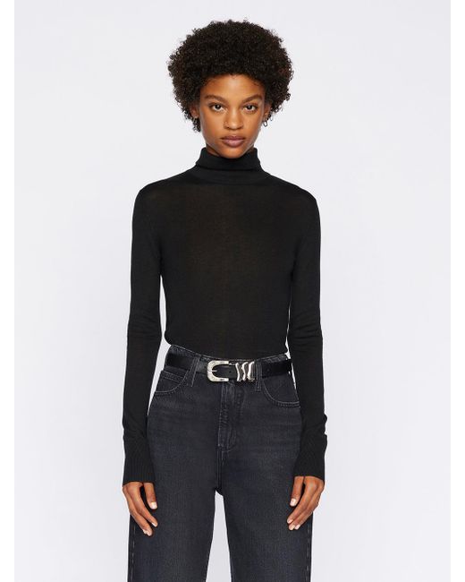FRAME Refined Turtleneck Sweater in 