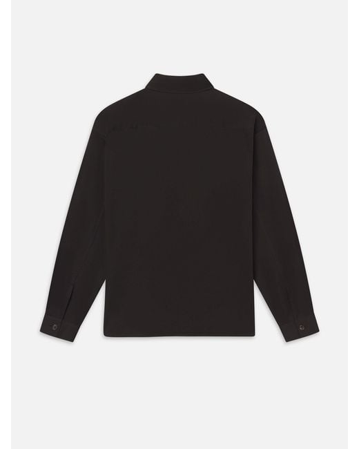 FRAME Black Double Pocket Overshirt