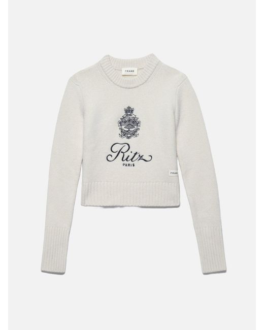 FRAME White Ritz Cashmere Sweater