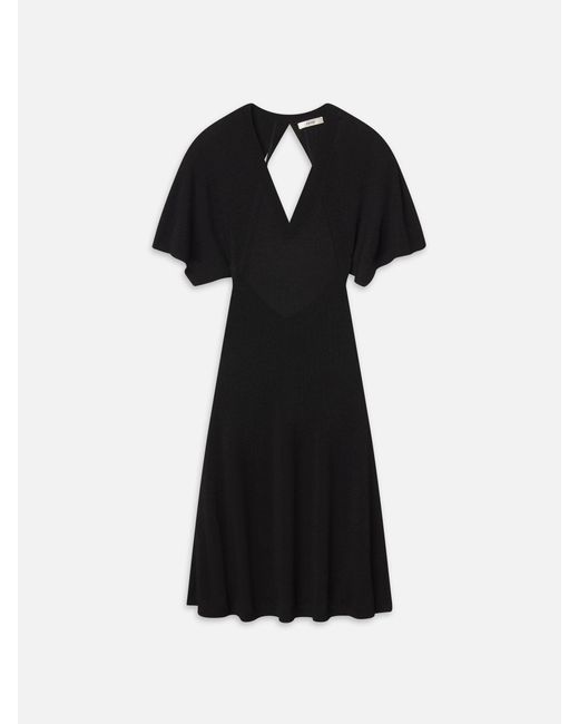 FRAME Black The Flounce Dress