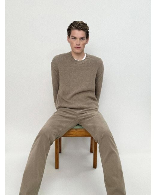 FRAME Natural Cashmere Crewneck Sweater for men