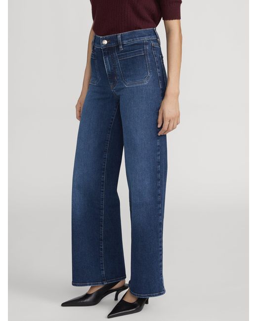 FRAME Blue Le Pixie Slim Palazzo Modernist Pocket