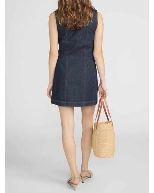 FRAME Blue The Patch Pocket Dress