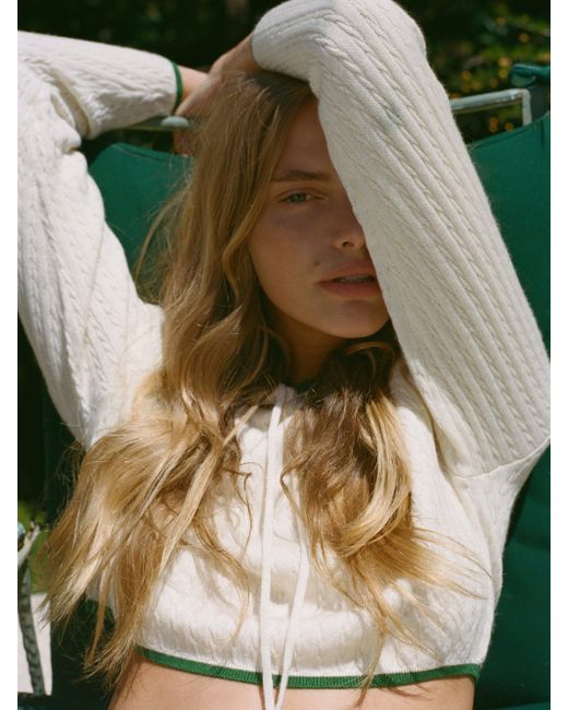 FRAME Natural The Cable Hoodie