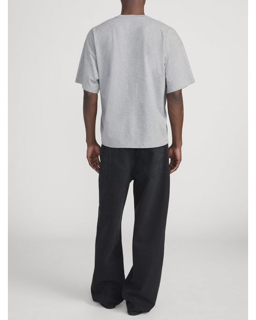 FRAME Gray Ritz Cropped Relaxed T Shirt for men