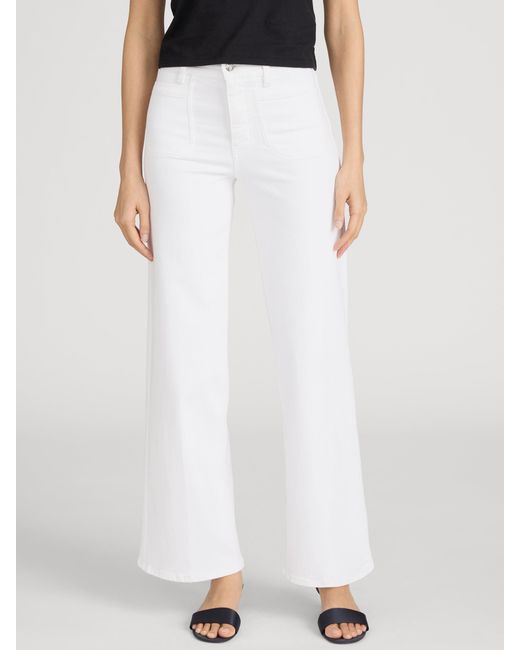 FRAME White Le Slim Palazzo Modernist Pocket