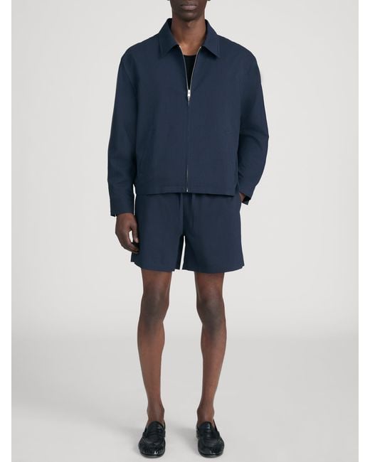 FRAME Blue Seersucker Blouson for men
