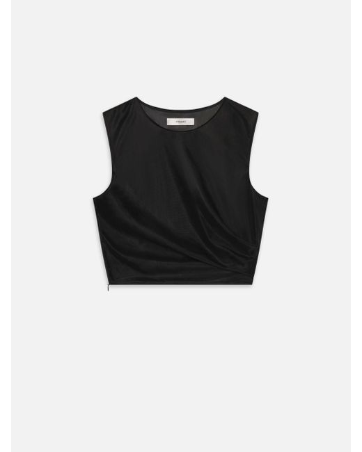 FRAME Black The Mesh Twist Tank
