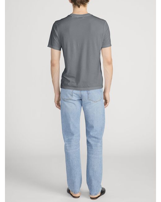 FRAME Gray Light Cotton Tee for men