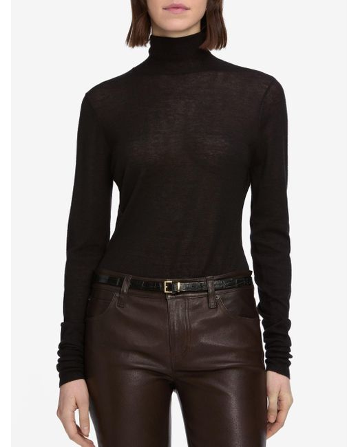 FRAME Black Slim Turtleneck