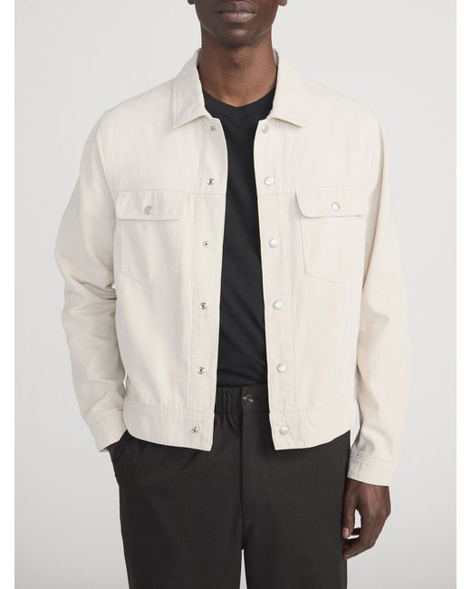 FRAME White Modern Canvas Jacket for men