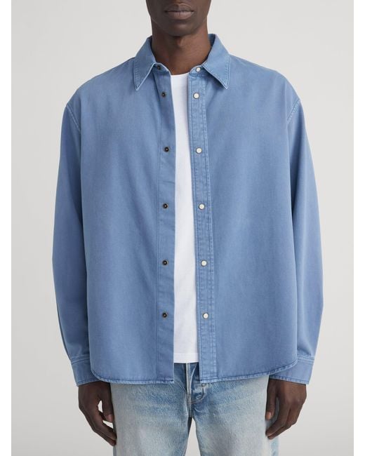 FRAME Blue Classic Cotton Shirt for men
