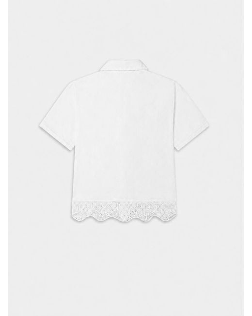 FRAME White The Embroidered Seaside Shirt