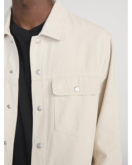 FRAME White Modern Canvas Jacket for men