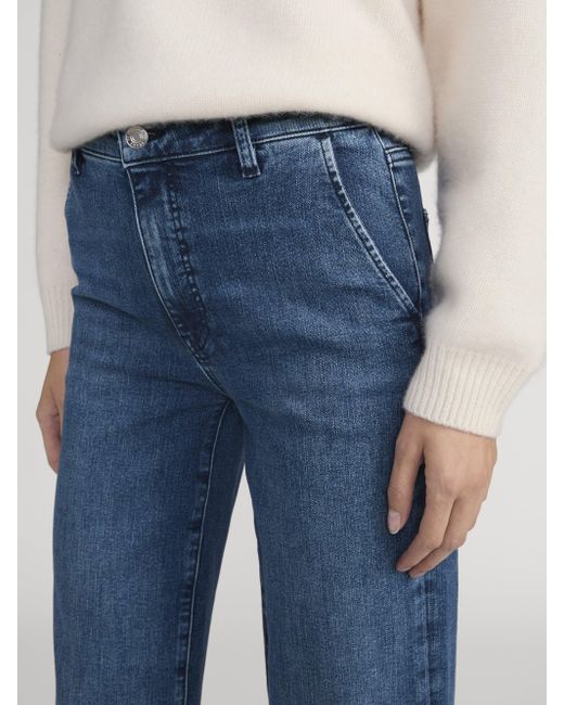 FRAME Blue The Straight Trouser