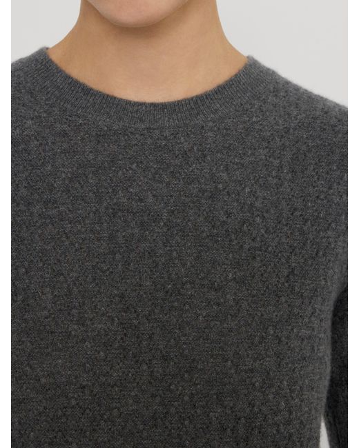 FRAME Gray The Gathered Honeycomb Sweater