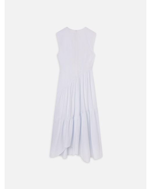 FRAME White The Seersucker Gathered Dress