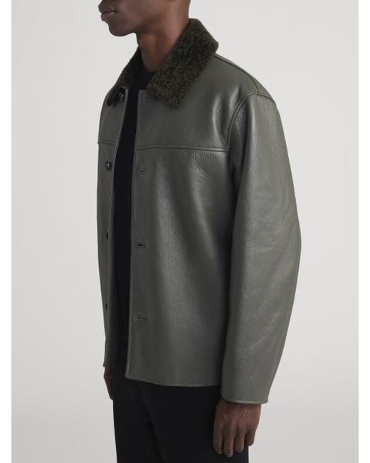 FRAME Green Shearling Jacket for men